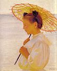 William McGregor Paxton Child in the Sunlight painting